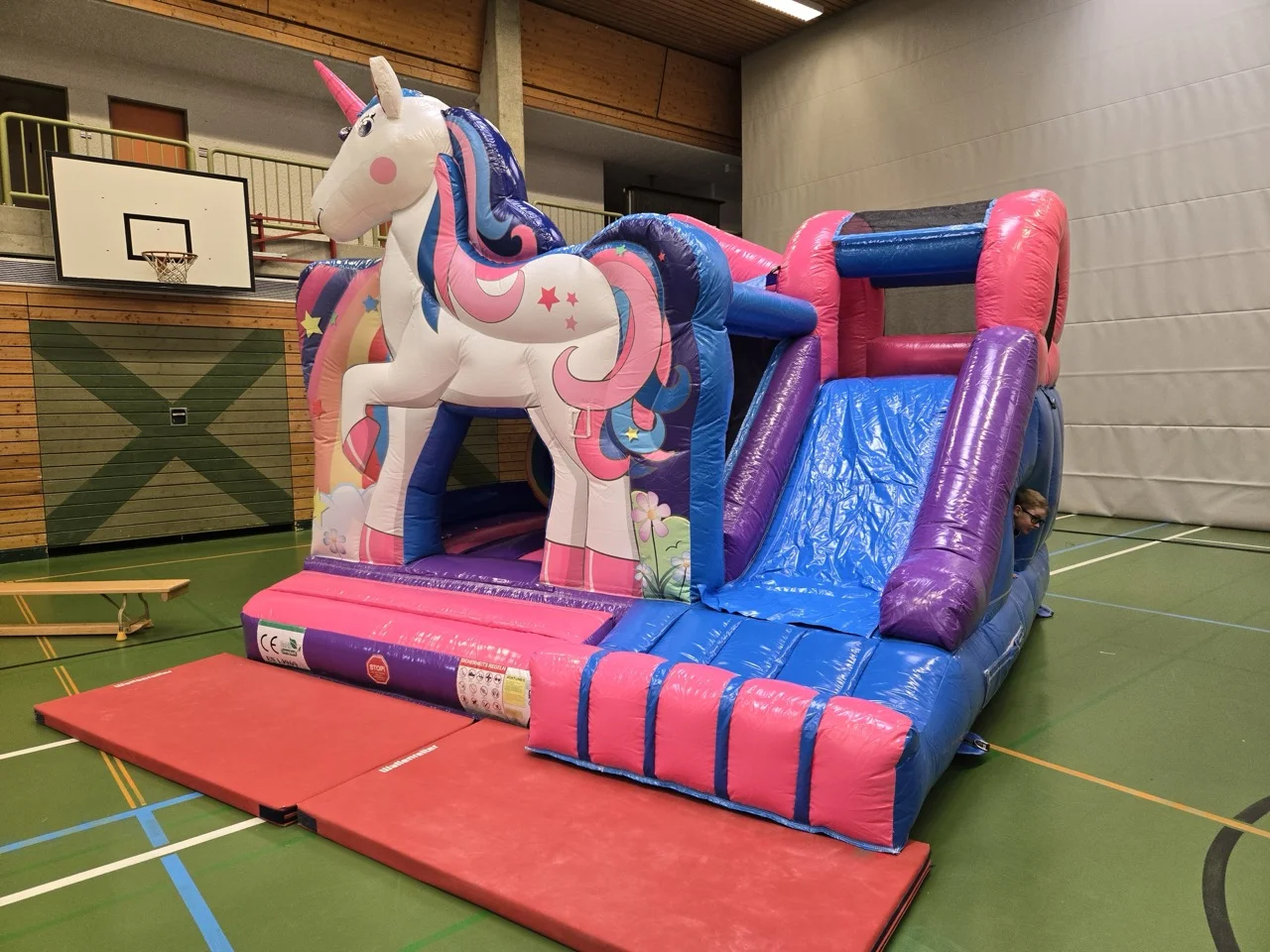 Einhorn Hüpfburg für Kindergeburtstage
